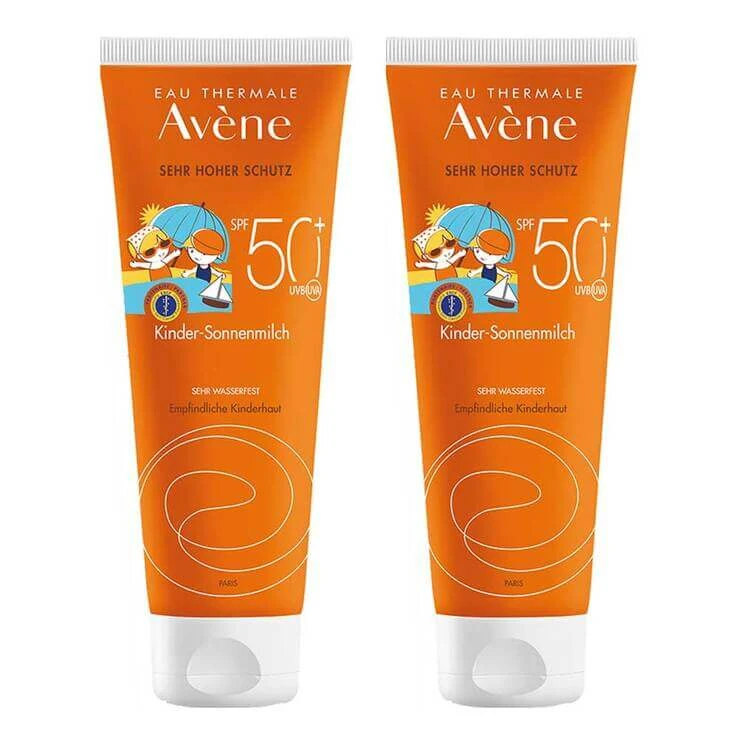Avene Kinder-Sonnenmilch SPF 50 + , 2x250 ml Milch