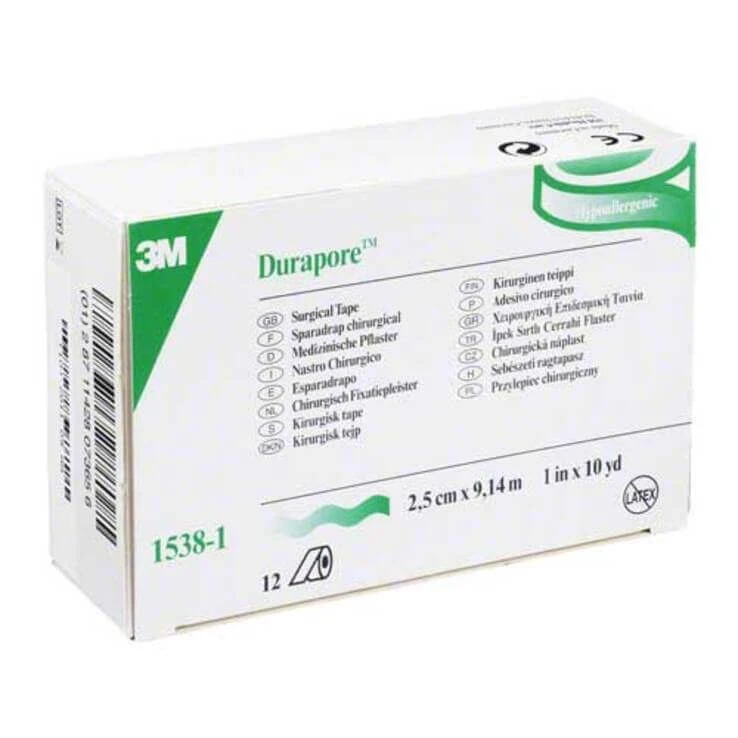 Durapore Silkpflaster 2,5cmx9,1m Rollen, 12 St Pflaster