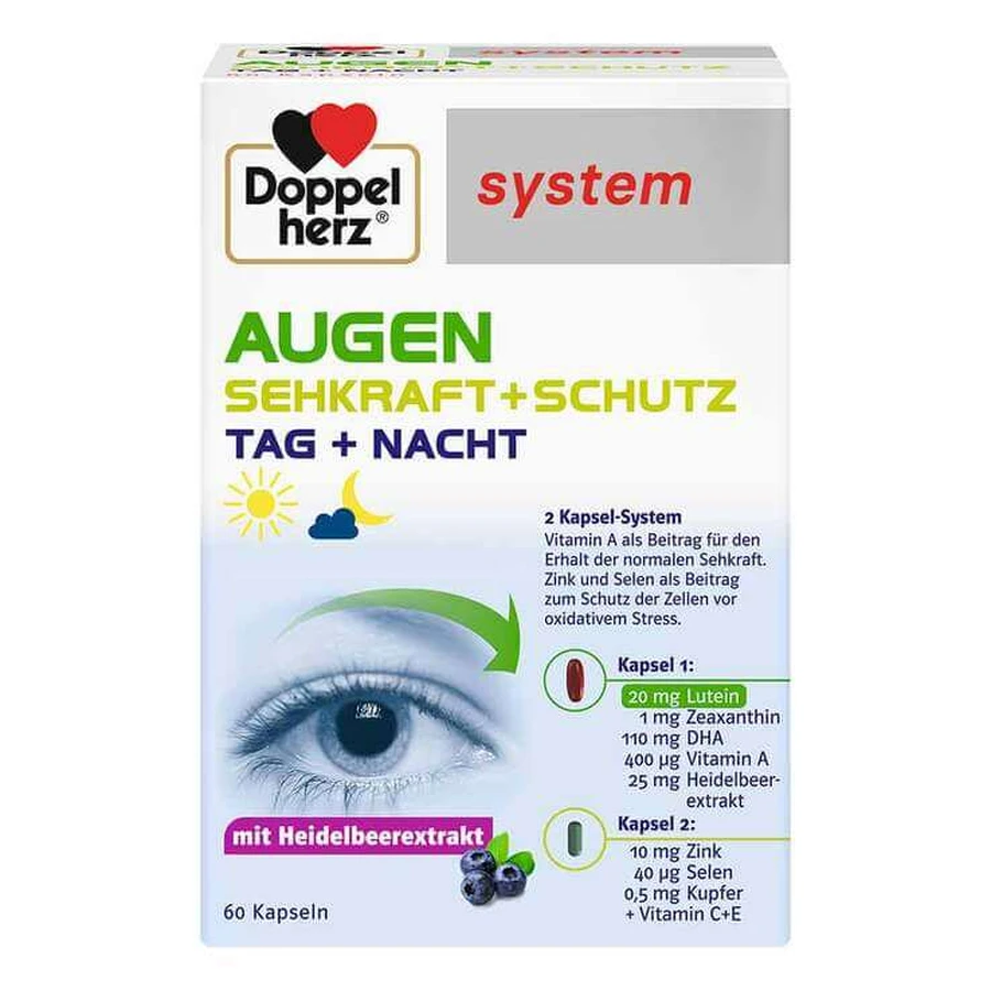 Doppelherz system Ochi – Vedere + Protecție, capsule, 3 x 120 capsule
