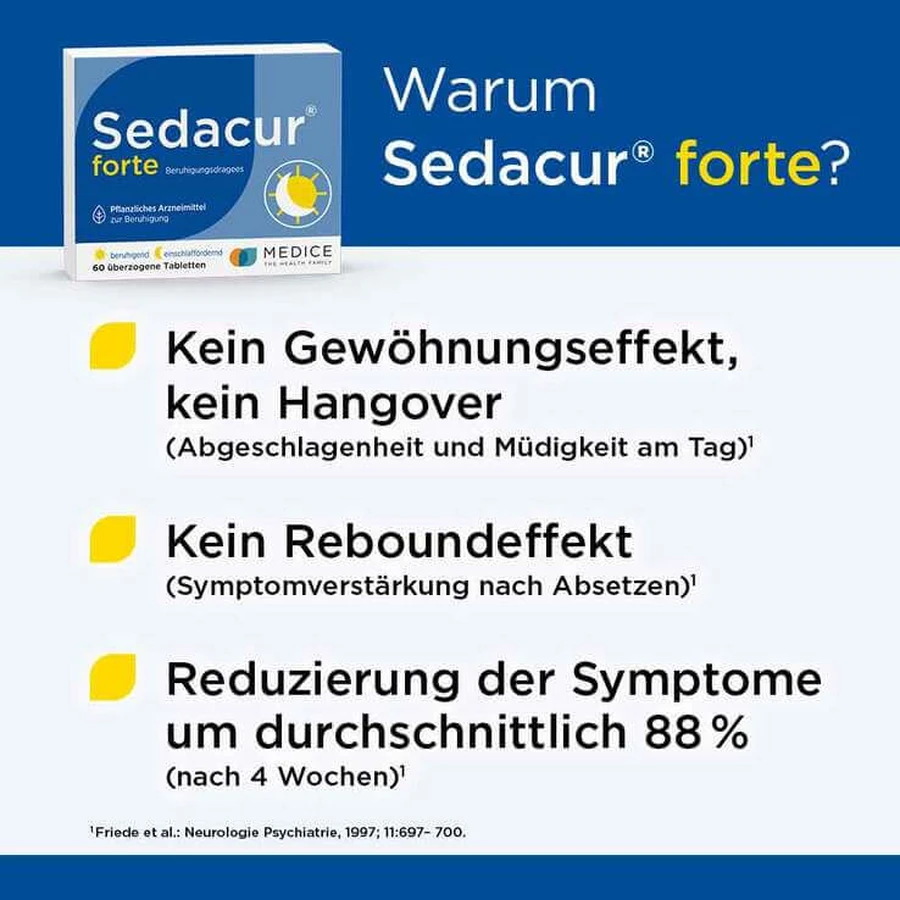 Sedacur® forte – tabletki powlekane o działaniu uspokajającym, 100 tabletek: ceny i cechy
