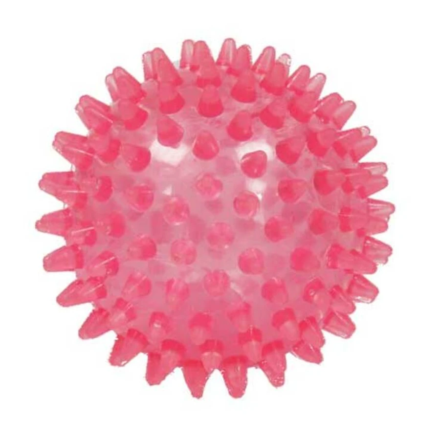 Balle « Hedgehog », 9 cm, rouge et transparente, 1 pièce, en l'état