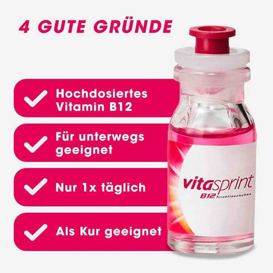 vitasprint B12: ampollas de bebida con vitamina B12 para tener más energía, 34 ampollas de bebida