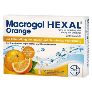 Macrogol HEXAL Orange, pulbere pentru prepararea unei soluții orale, plicuri, 20 de plicuri
