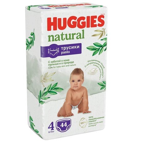 Windelhosen Natural, Nr. 4, 9-14 kg, 44 Stück, Huggies