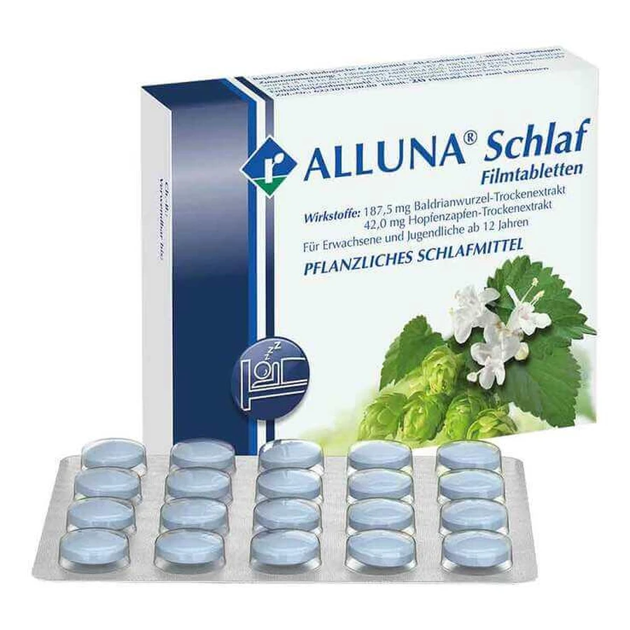 ALLUNA Sleep – tabletki powlekane, 20 tabletek powlekanych: ceny i cechy