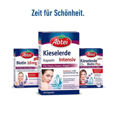 Cápsulas de sílice Abtei, 60 cápsulas