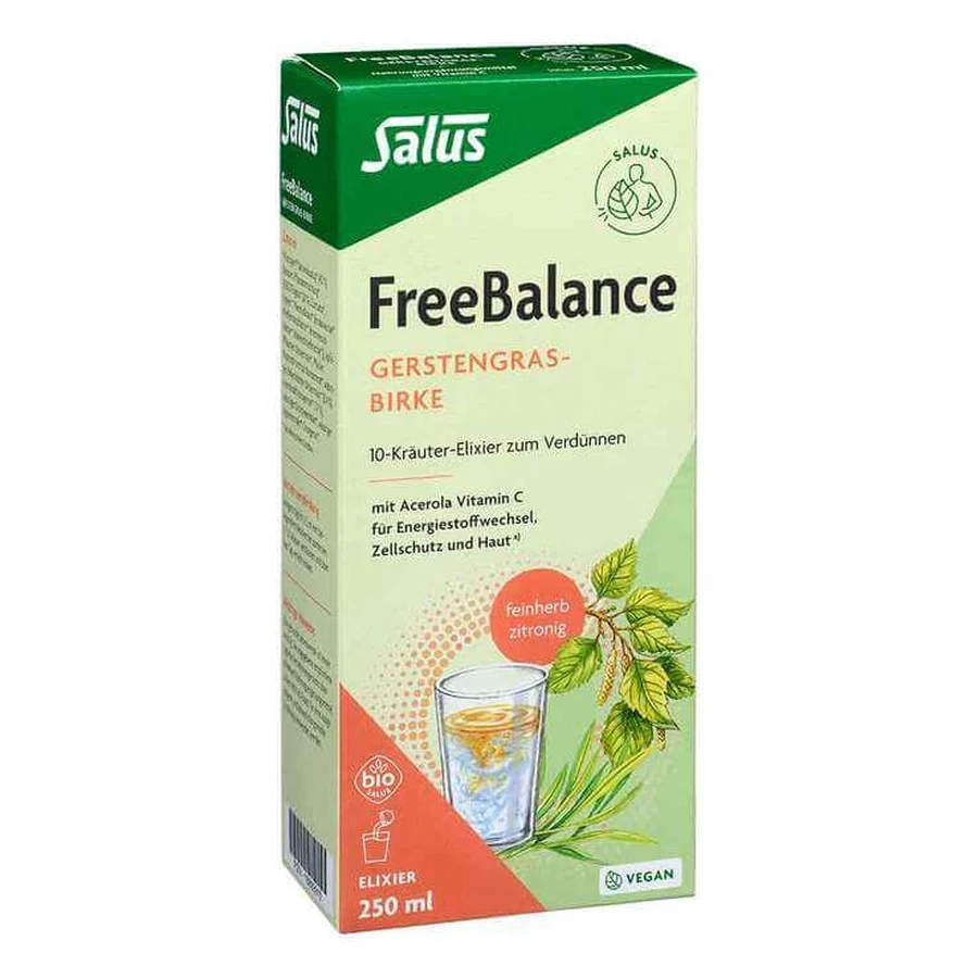 Freebalance Elisir biologico all’erba d’orzo e betulla, 250 ml Elisir