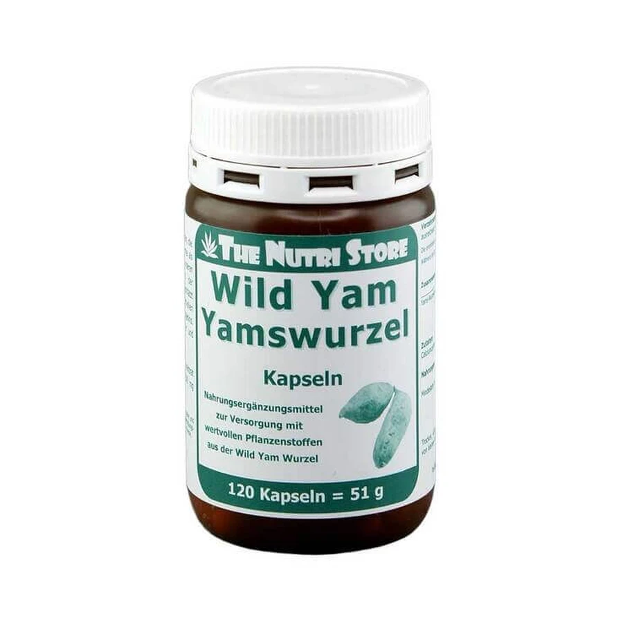 Capsule cu rădăcină de ignamă sălbatică (Wild Yam) 250 mg, 120 de capsule