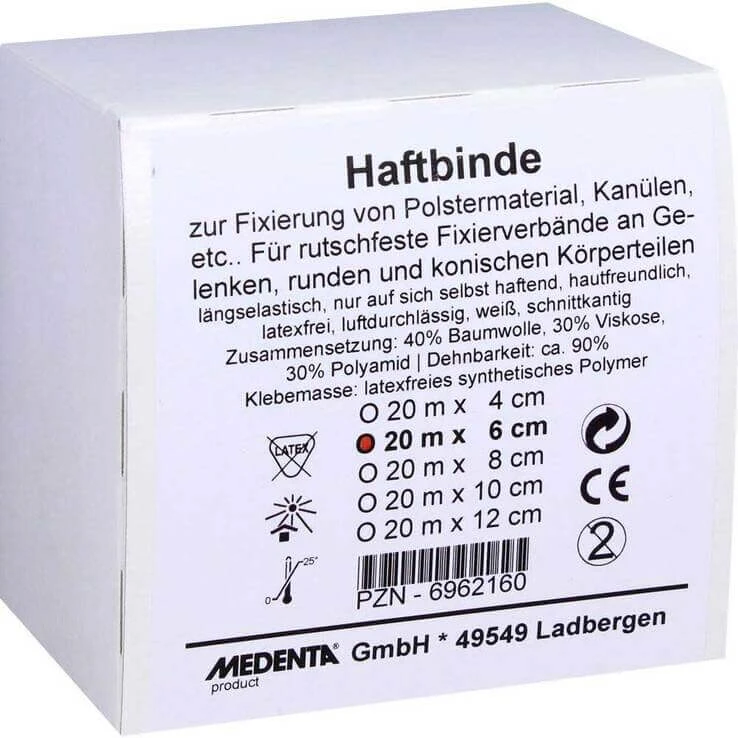 Haftbinde elastisch 6 cm x 20 m, 1 St Binden