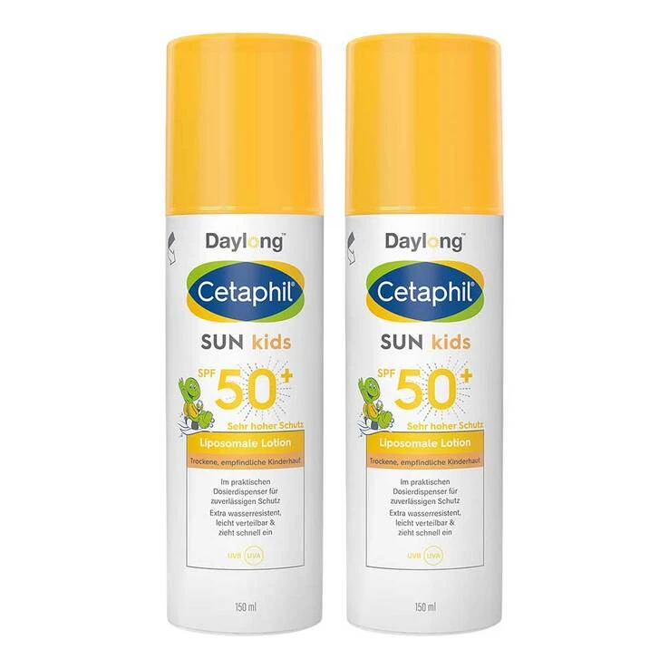 Cetaphil Sun Kids liposomale Lotion SPF 50 + Sonnenschutz, 2x150 ml Lotion