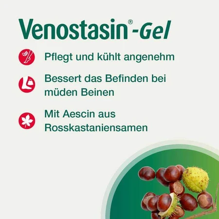 Venostasin® Gel Aescin rivitalizza le gambe affaticate e dona una sensazione di freschezza, gel da 100 g