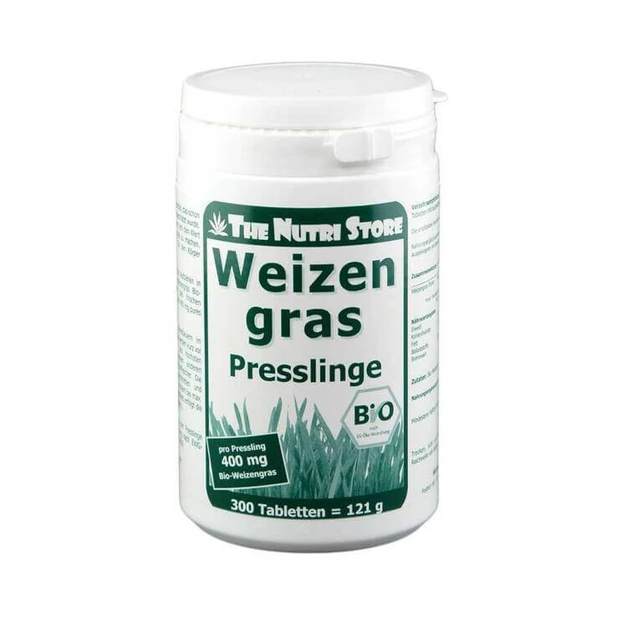 Biologische tarwegras-tabletten van 400 mg, 300 tabletten