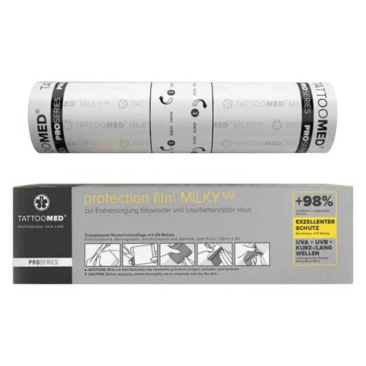 TATTOOMED® protection film MILKY UV, 10 St Pflaster