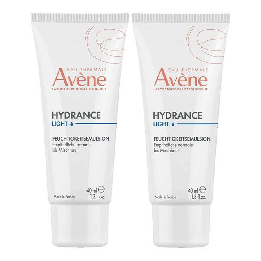 Avene Hydrance, emulsie hidratantă ușoară, 2 x 40 ml emulsie