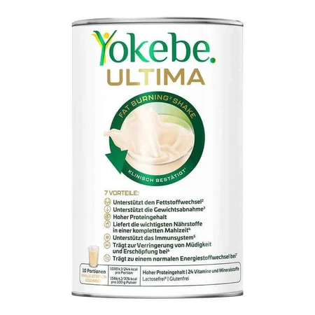 Yokebe Ultima Fat Burning Shake Pulver NF, 400 g Pulver