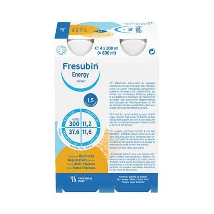 Fresubin Energy Drink Multifrucht Trinkflasche, 6X4X200 ml Lösung