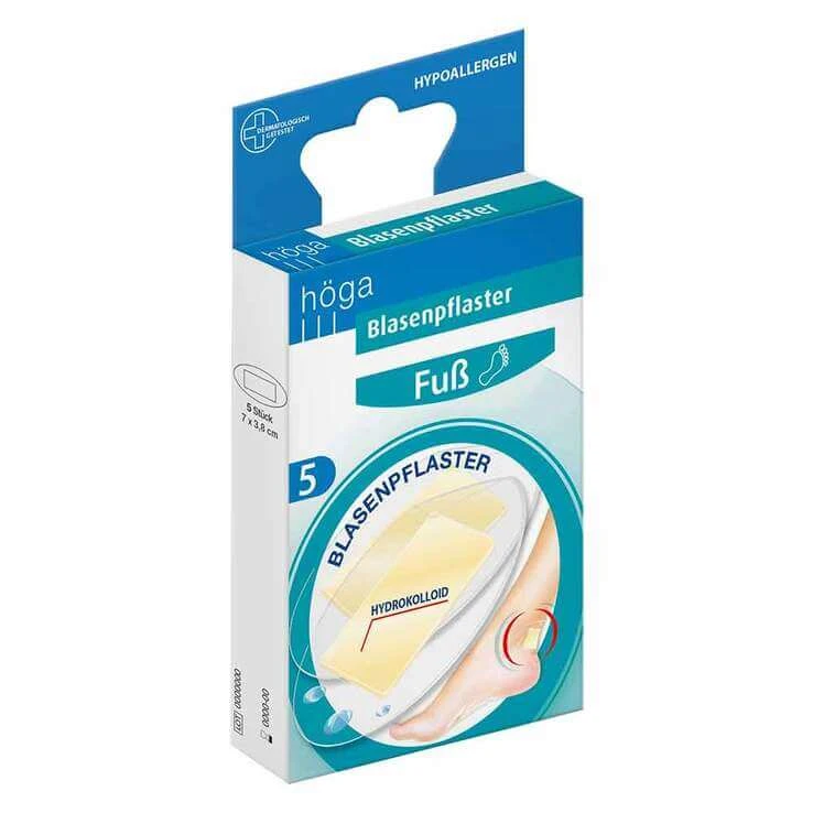 höga Blasenpflaster Fuß 7 x 3,8 cm , 5 St Pflaster