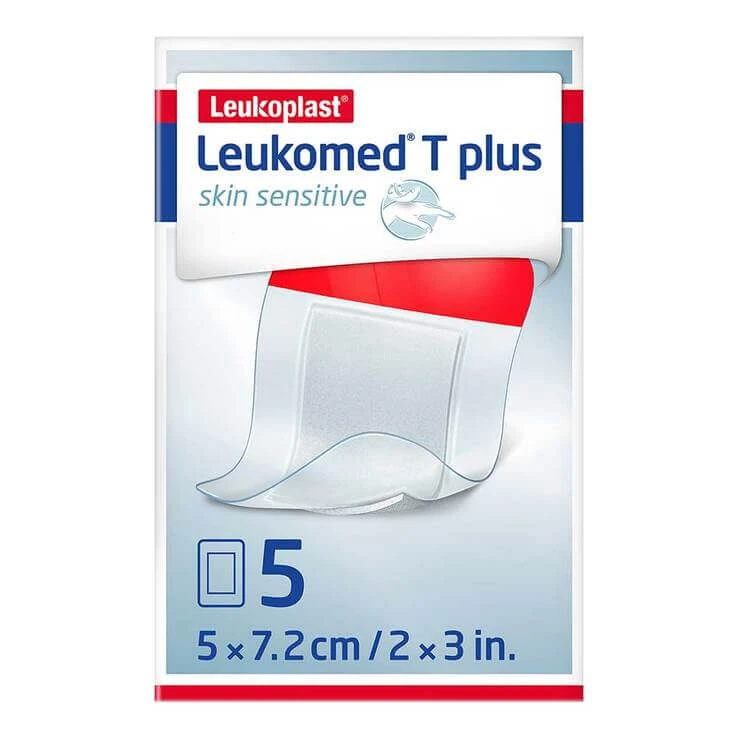Leukomed® T plus skin sensitive 5x7,2 cm, 5 St Pflaster
