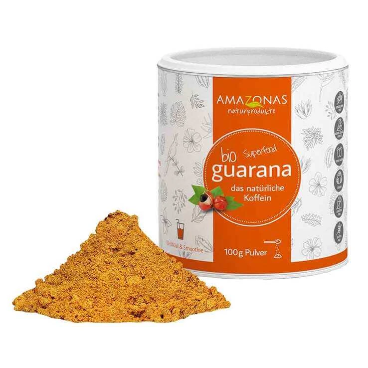 Guarana Bio Pulver pur Pulver, 100 g Pulver