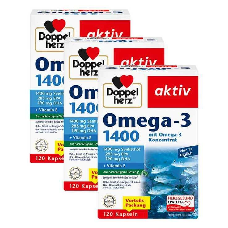 Doppelherz Omega-3 1.400 Kapseln, 3x120 St Kapseln
