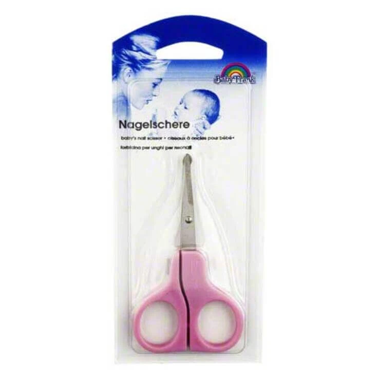 Babyschere gebogen rosa BF 9 cm, 1 St n.v