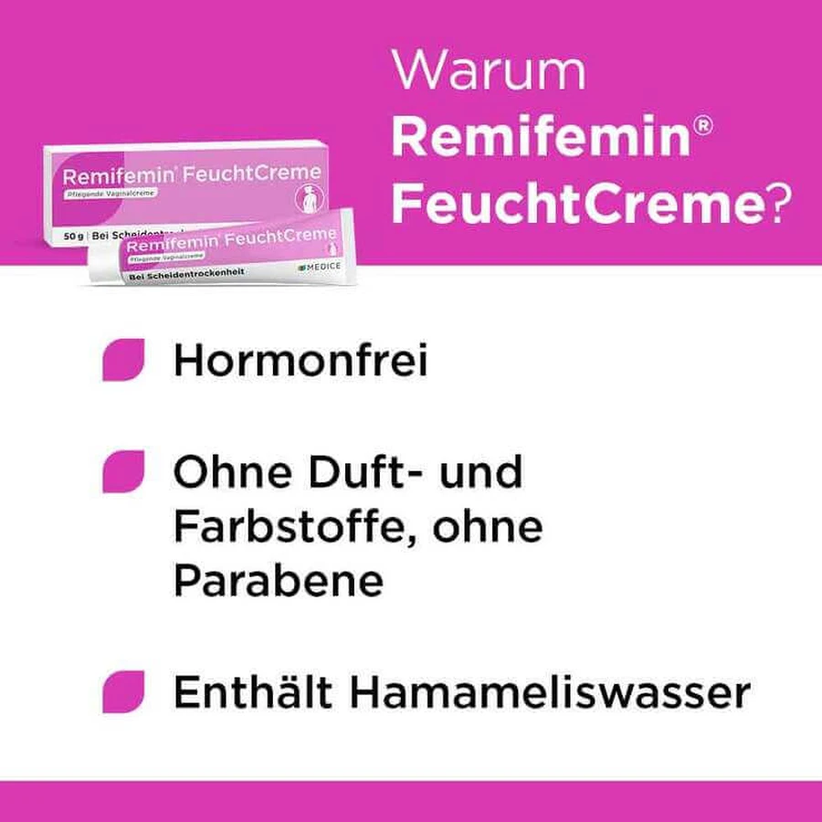 Remifemin Moisturizing Cream, 2 x 50 g Vaginal Cream