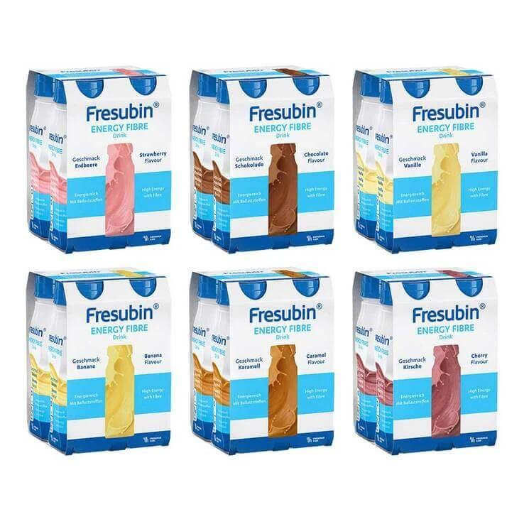 Fresubin Energy Fibre Drink Mischkarton Trinkflasche, 6X4X200 ml Lösung