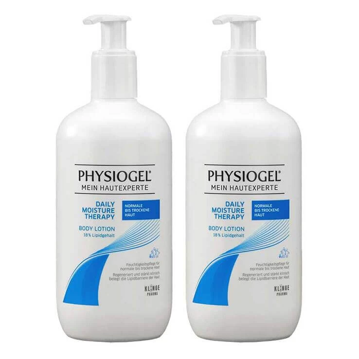 Physiogel Daily Moisture Therapy Body Lotion für normale Haut, 2x400 ml Lotion