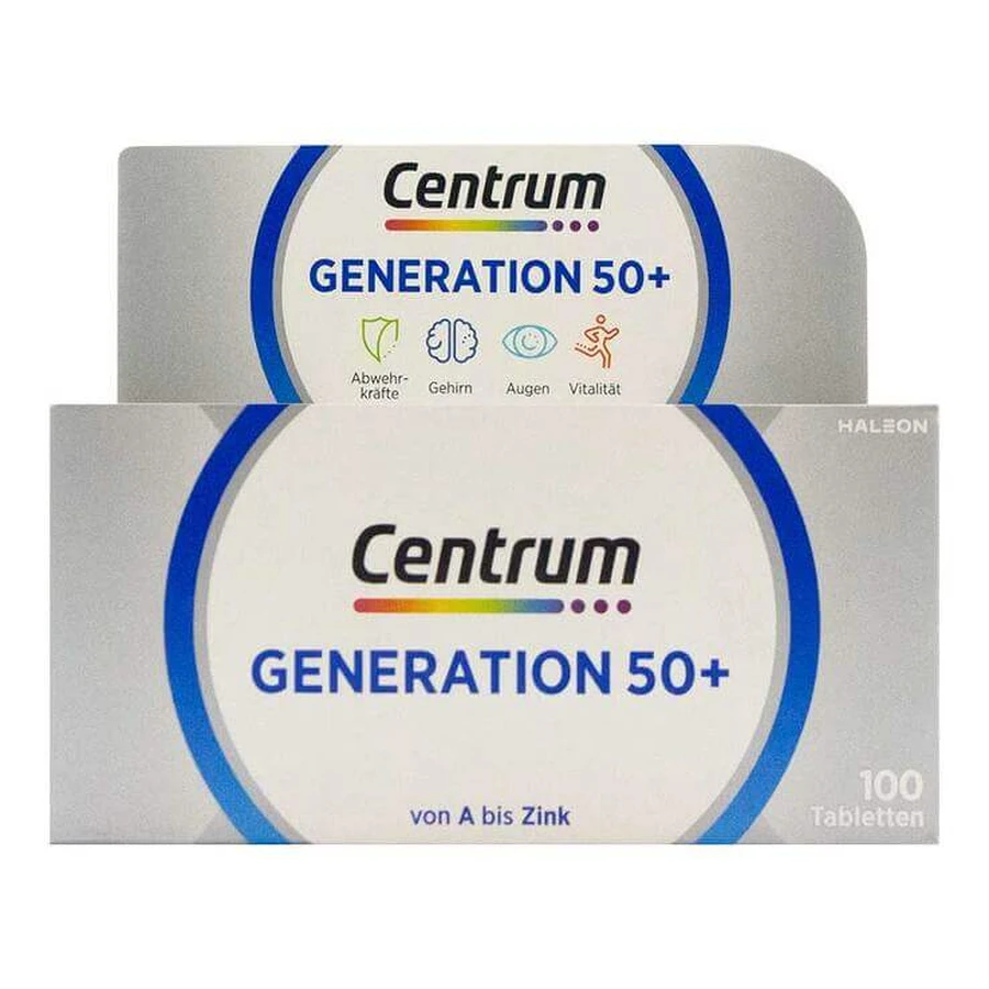 Centrum Gen.50 + A-Zinc + Floraglo, 100 de comprimate