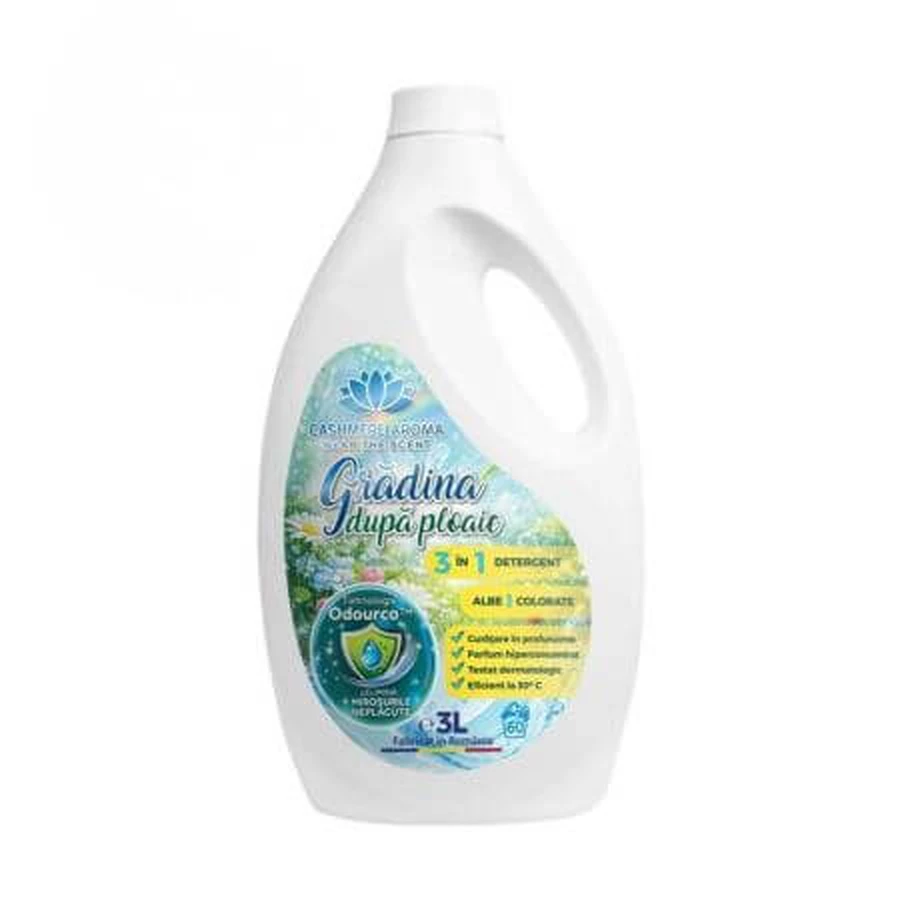 Laundry Detergent for Whites and Colored Clothes, "Garden After the Rain," 3 liters, Cashmere Scent