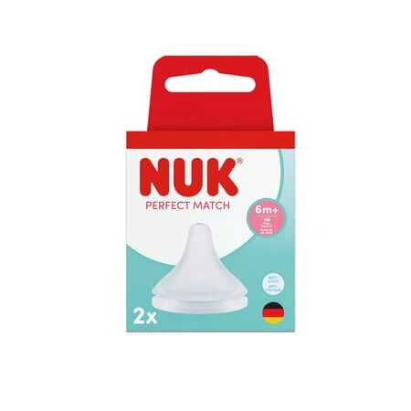 Flux Control Perfect Match Silikon-Sauger-Set, ab 6 Monaten, 2-teilig, NUK