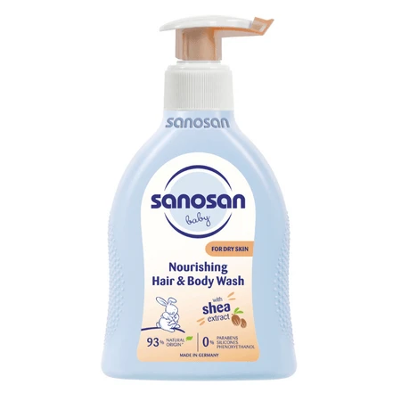 Pflegendes Reinigungsgel für Haar und Körper, ab 0 Monaten, 200 ml, Sanosan Baby
