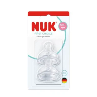 Tetina din silicon flux XL First Choice, 6 luni+, 2 bucati, Nuk