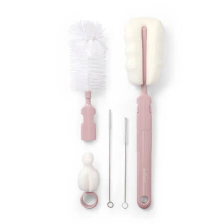 Flaschen- und Schnullerbürsten-Set, Rosa, Babyono