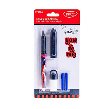 „You & Me“-Stift mit Radiergummi, blau, Daco