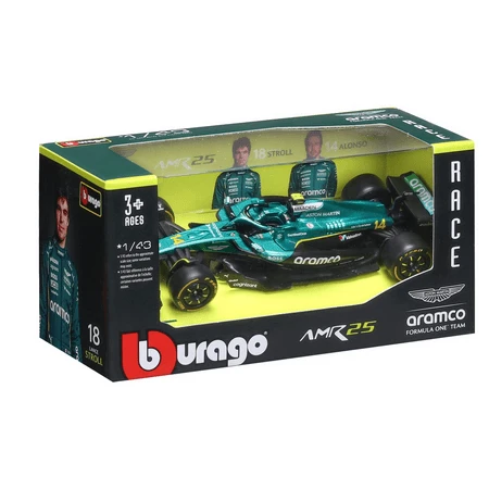 Aston Martin F1-Modellauto, Maßstab 1:43, Lance Stroll, ab 3 Jahren, Bburago