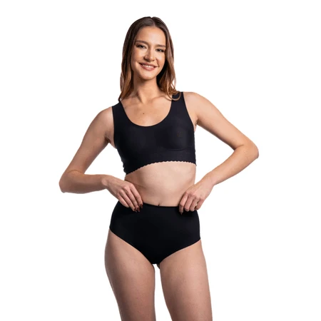 Kompressionsunterwäsche mit hoher Taille, M, Schwarz, Slip, 1 Stück, Norseli