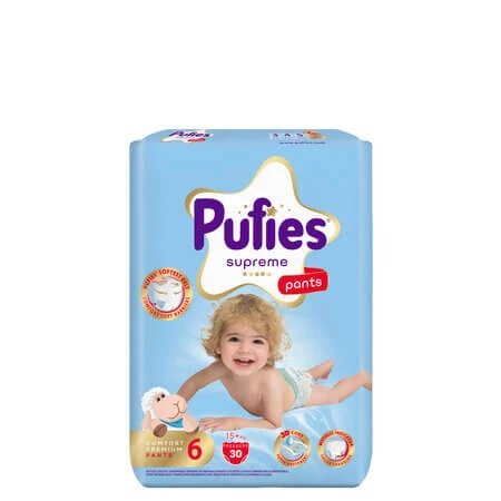 Supreme Pull-Ups, Größe 6, ab 15 kg, 30er-Pack, Pufies