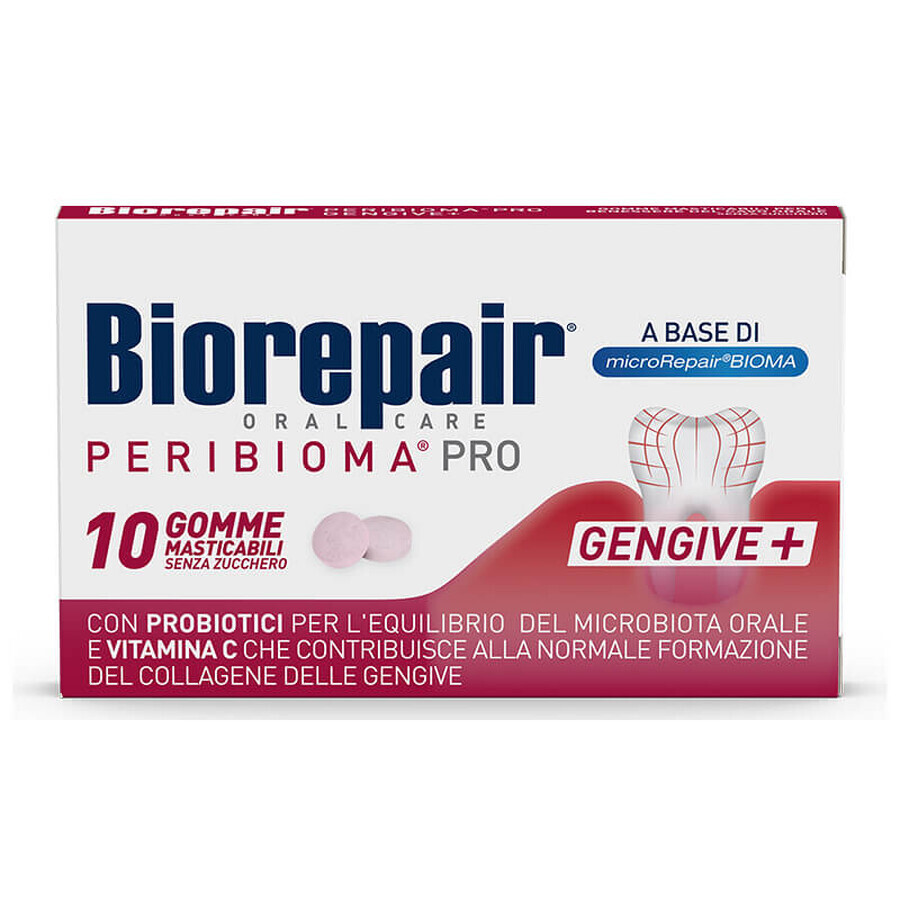 Peribioma Pro Biorepair Zahnpflegekaugummi, 10 Kautabletten, Coswell