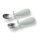 Set lingurita si furculita, Verde, 12 luni+, Babyono