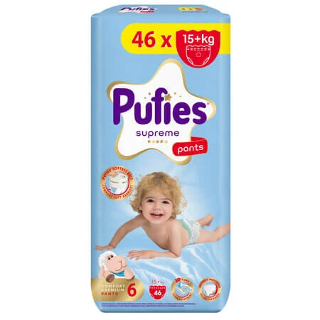 Supreme Pull-Ups, Größe 6, ab 15 kg, 46er-Pack, Pufies
