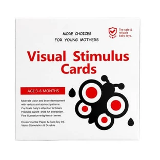 Lot de cartes de stimulation visuelle rouges et noires, 3 à 6 mois, OEM
