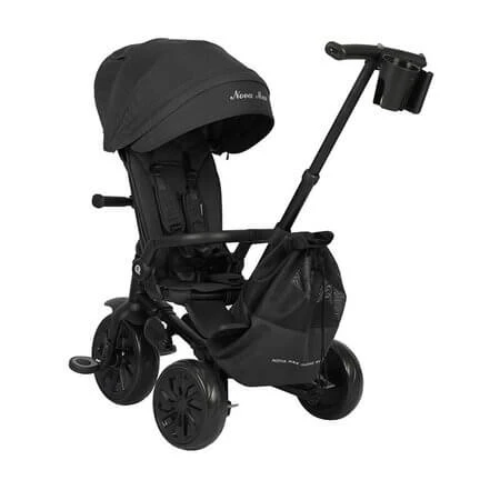 Nova Max Ultra-Faltbares Dreirad, Schwarz, 10 Monate – 6 Jahre, Qplay