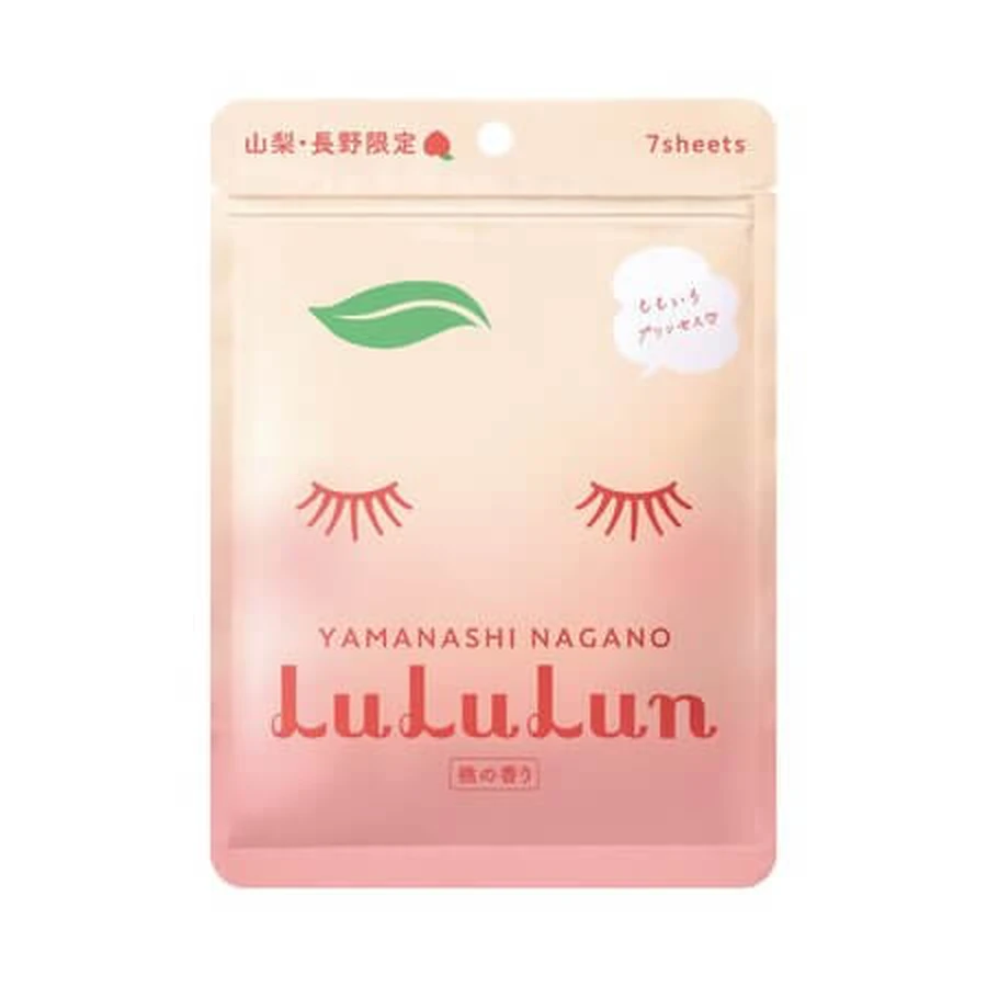 Masca de fata cu piersica Yamanashi, 7 buc, LuLuLun