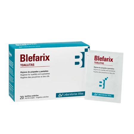 Sterile Tücher zur Augenlid- und Wimpernhygiene, 20 Stück, Blefarix