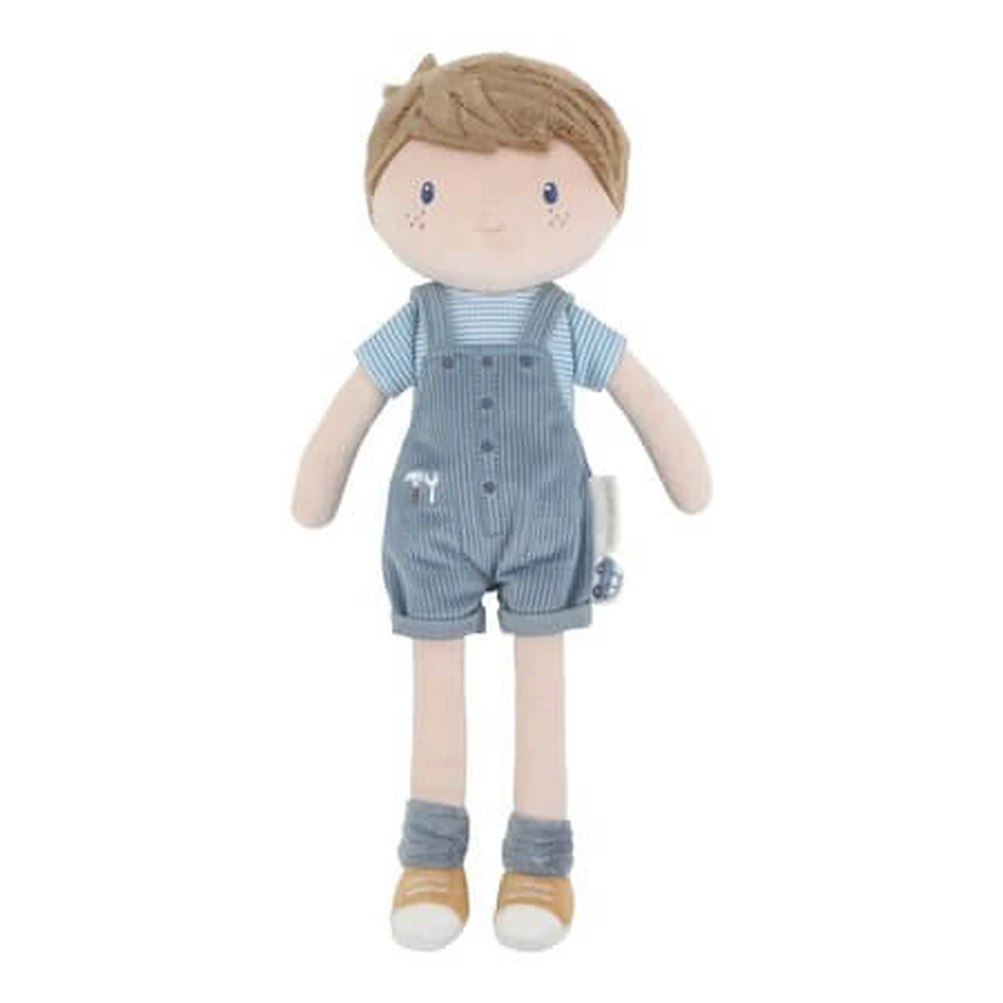Papusa textila Jim, 35 cm, 12 luni+, Little Dutch