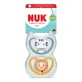 Set suzete Perfect Match Air, Zebra/Leu, 18-36 luni, 2 bucati, Nuk