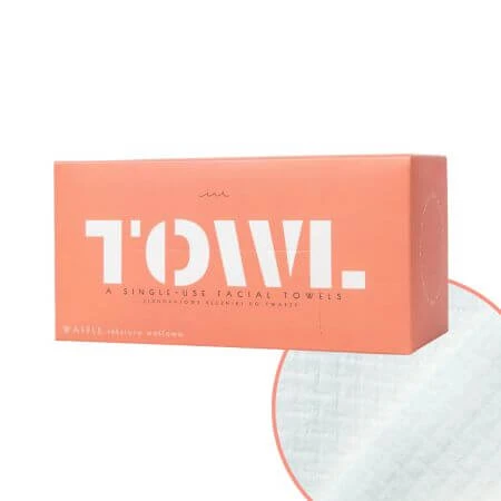 Waffel-Einweg-Gesichtshandtücher, XXL-Packung, 80 Stück, Towl