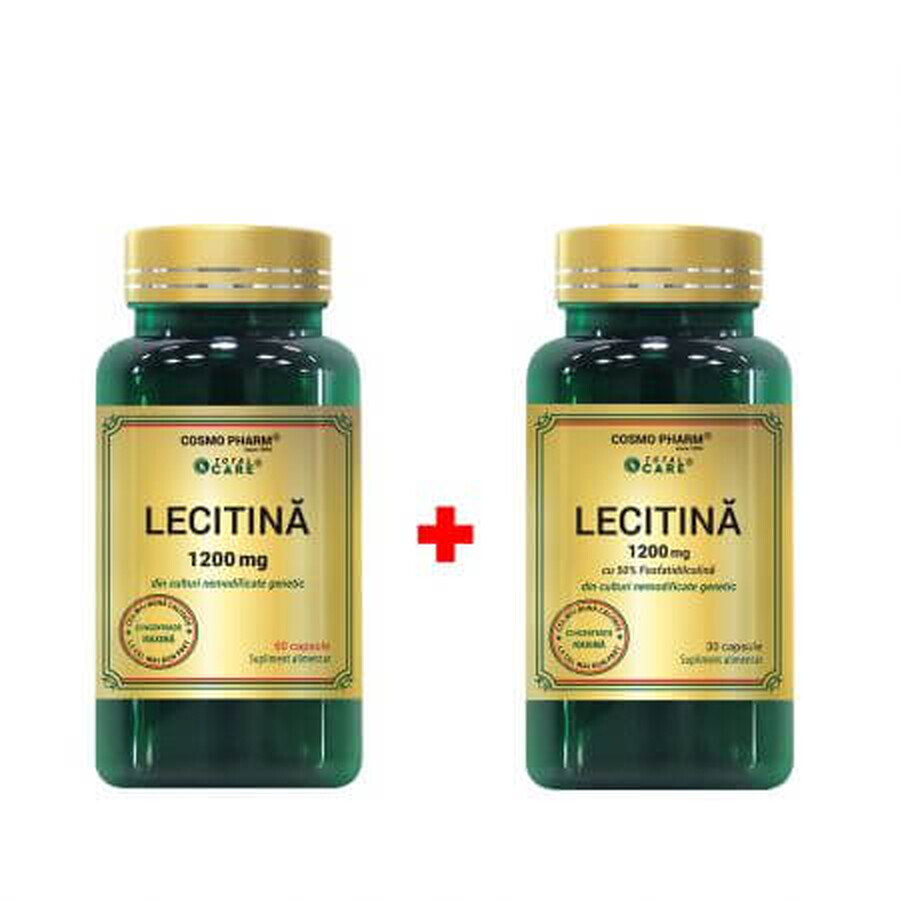 Pachet Lecitina, 1200 mg, 60 + 30 capsule, Cosmopharm