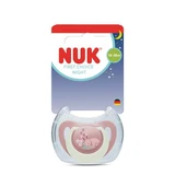 Nuk First Choice Nacht-Schnuller, Rosa, Häschen, 18–36 Monate, 1 Stück, Nuk